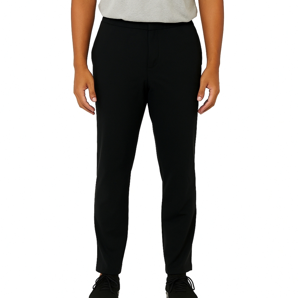 Banana Repulic Mens Black Mason Athletic Tapered Pant Size 35* Preppy Office